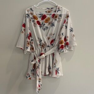 Floral Kimono Wrap Top